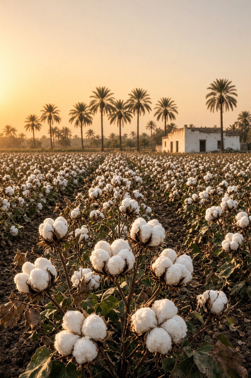 A cotton field in the Nile Delta